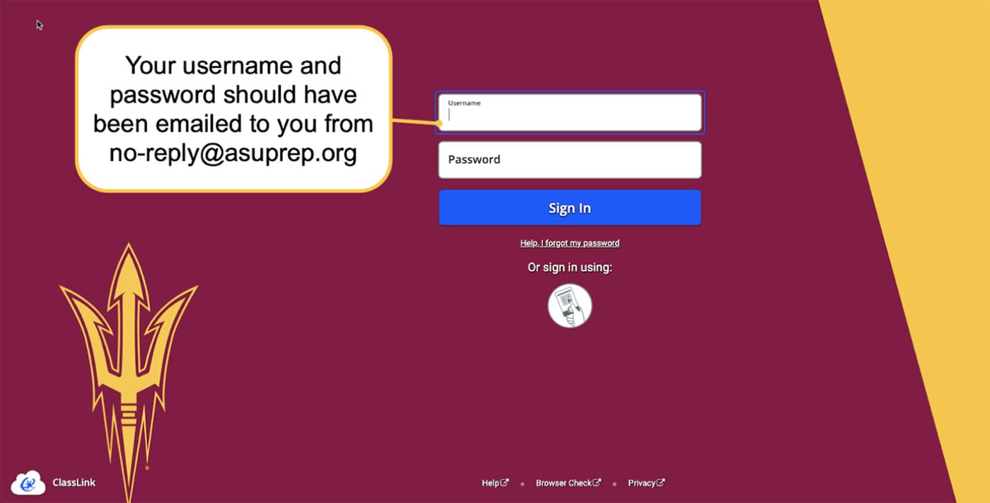 Student Login Instructions ASU Prep Digital