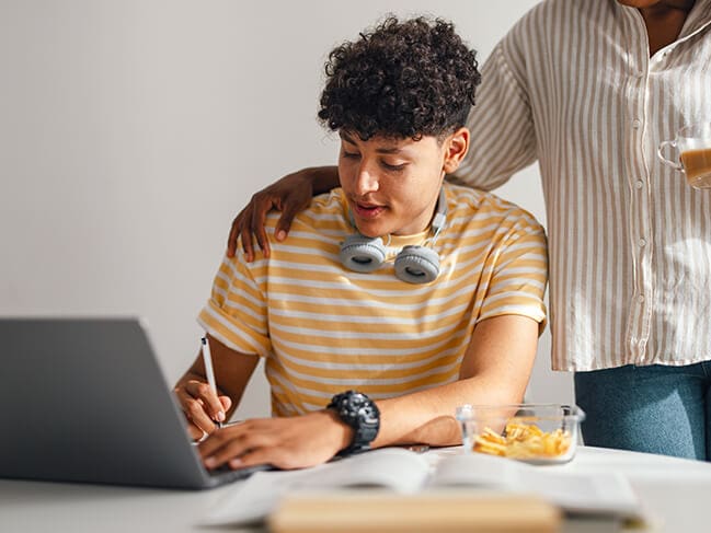 Student learning online