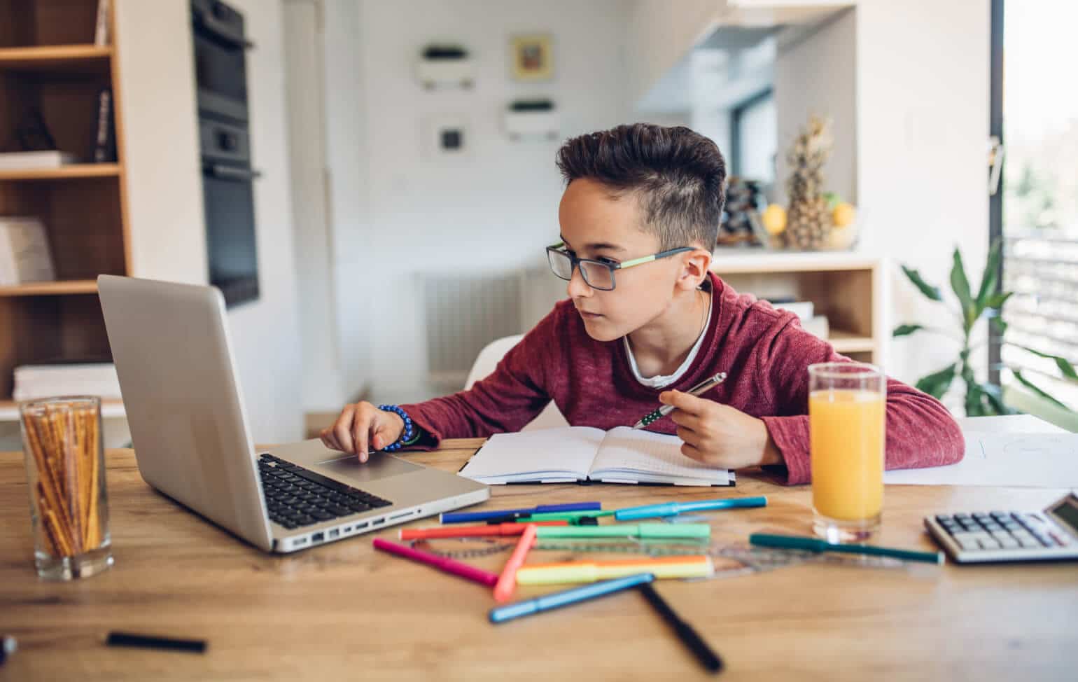 Student learning online