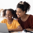Student and parent learning online