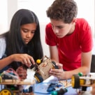 Students learning about engineering