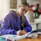 Student learning from home