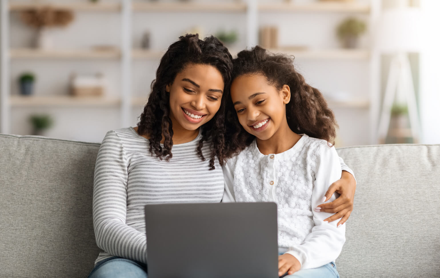 Student and parent learning at home