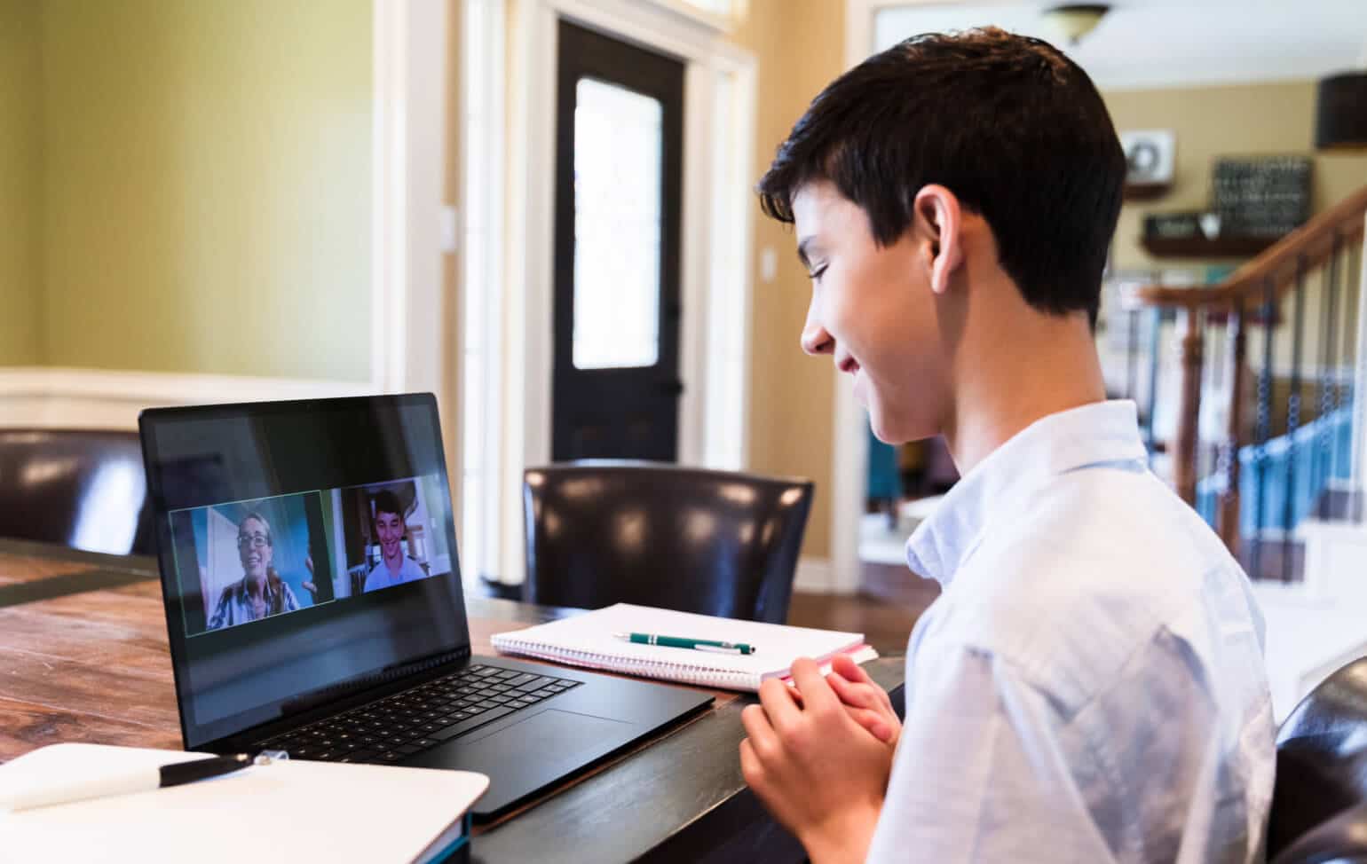 Student learning from home