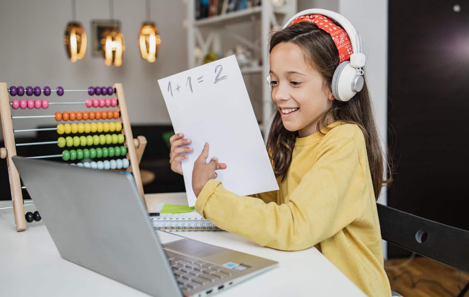 Student learning from home