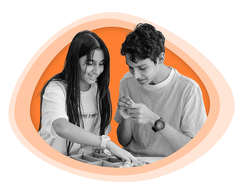 Students learning together