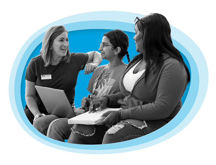 ASU Prep teacher and students