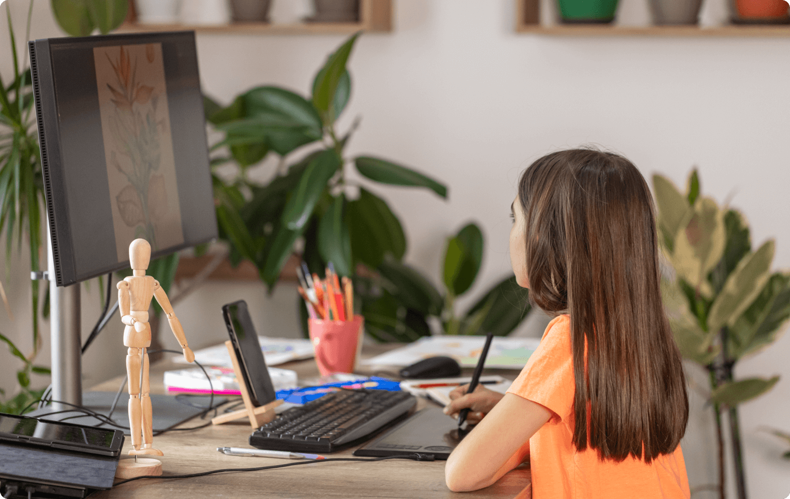 Student learning online