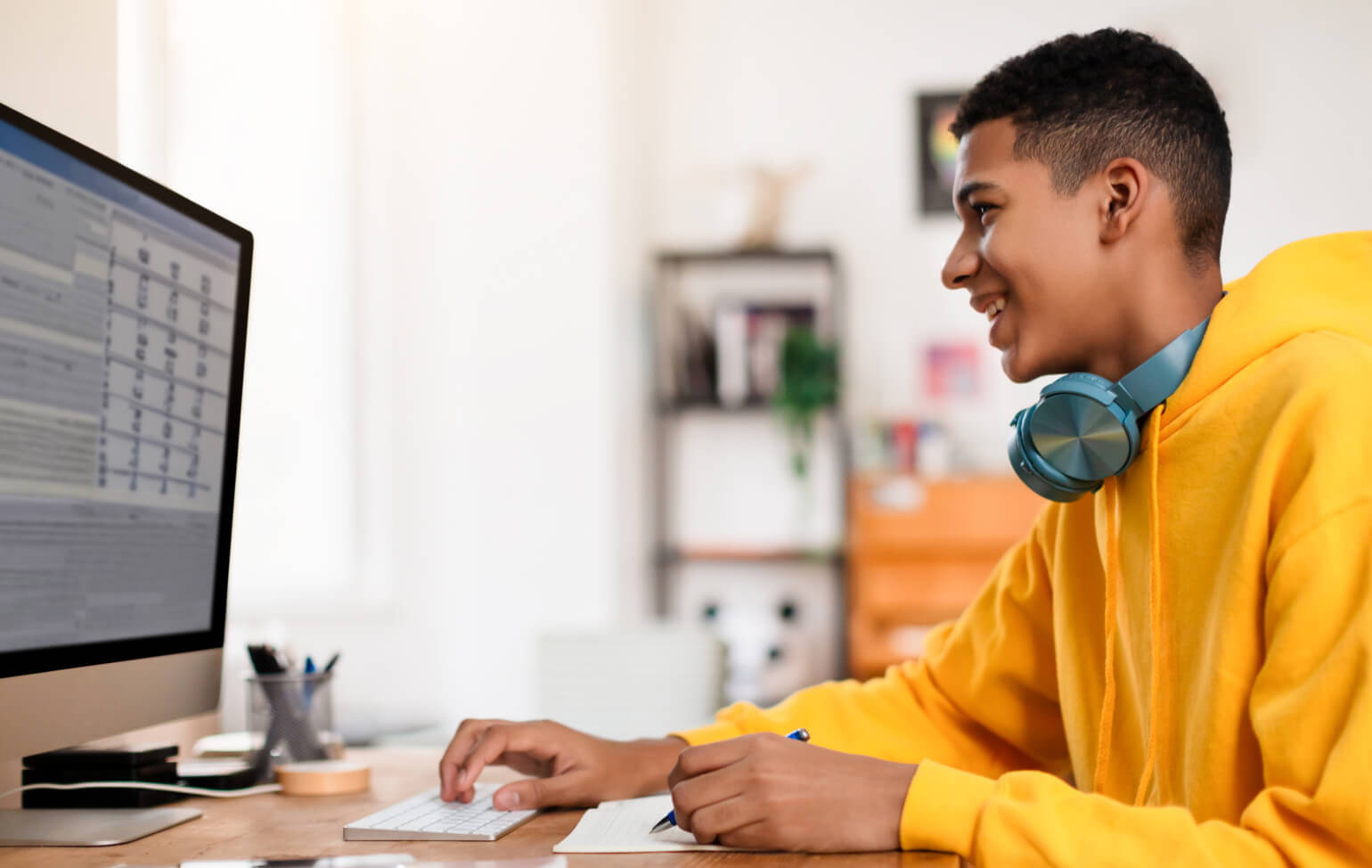 Student learning online