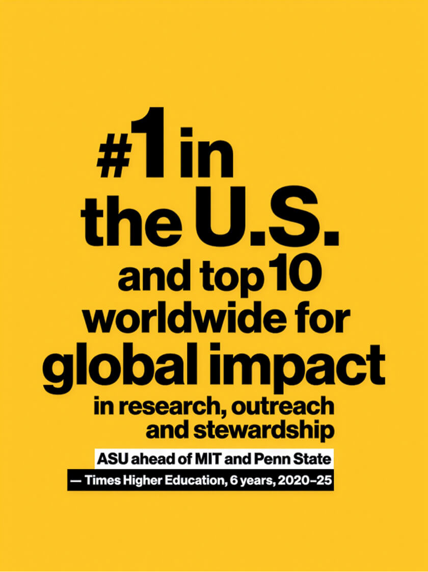 #1 in the U.S. and top 10 worldwide for global impact in research, outreach and stewardship