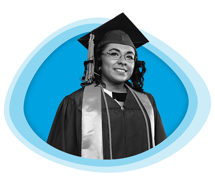 High school student graduating