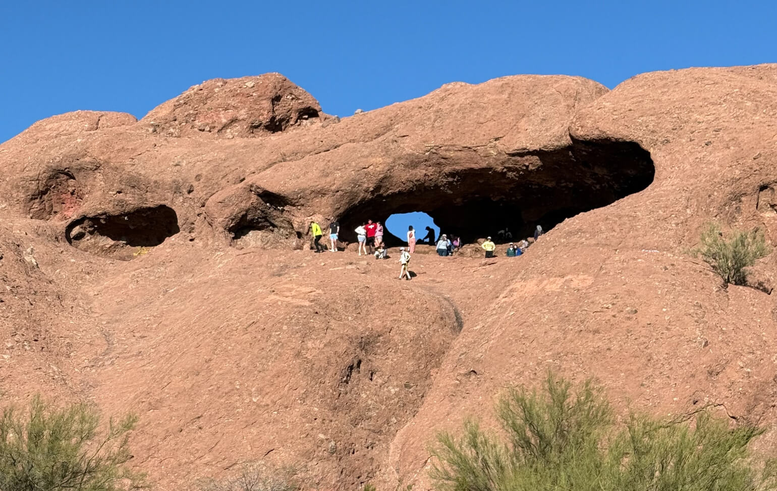 ASU Prep Digital students and faculty hiking in Papago Park