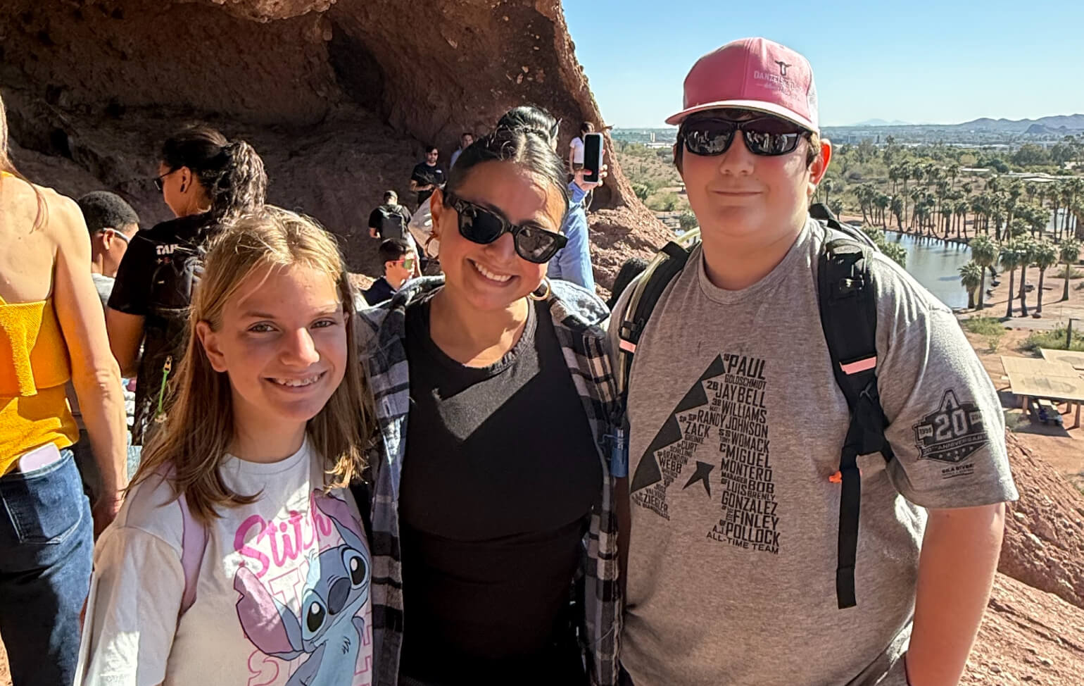 ASU Prep Digital students and faculty hiking in Papago Park