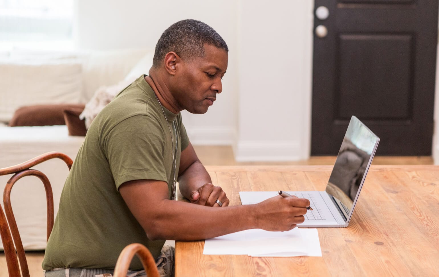 Parent researching online