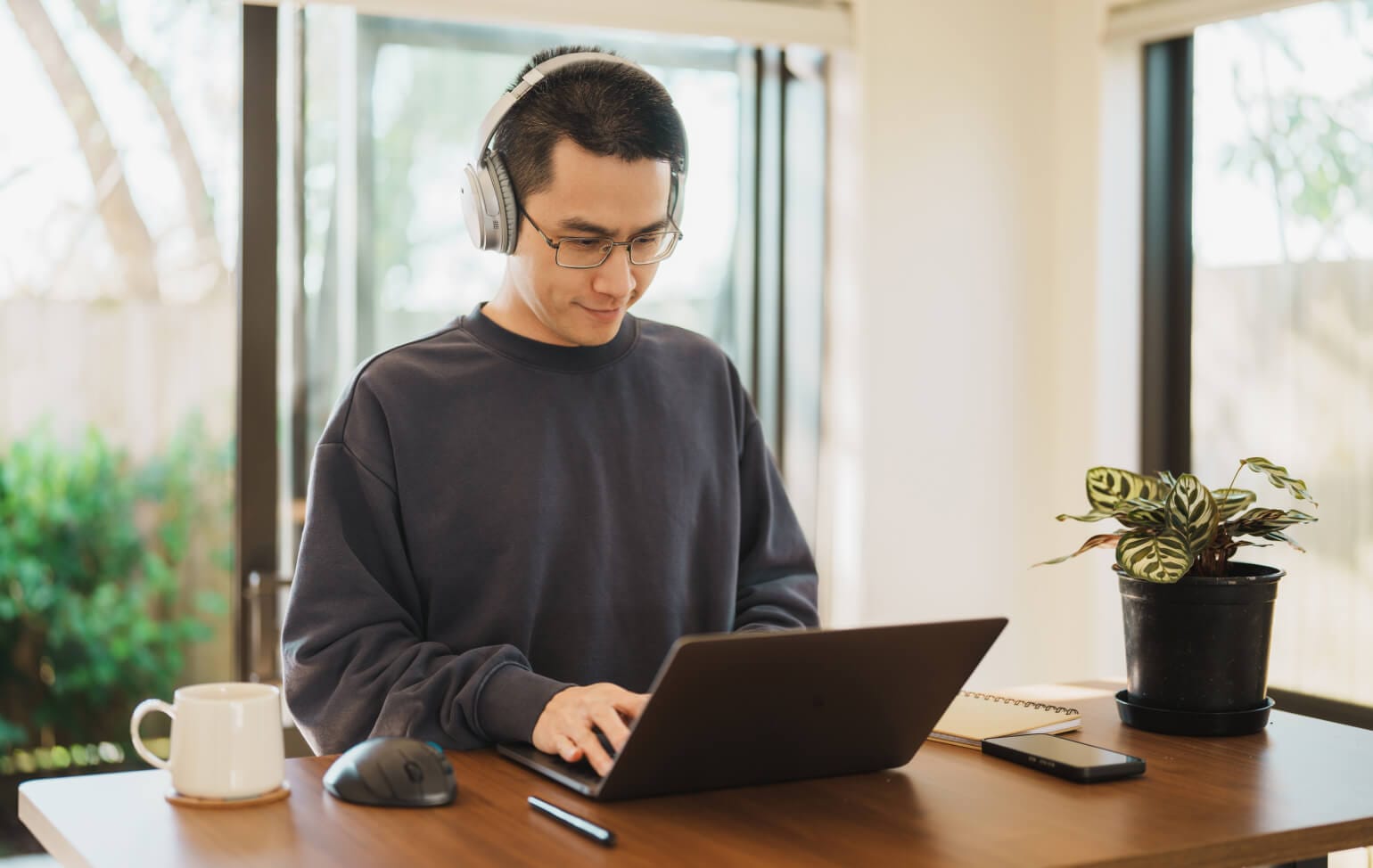 Parent working online